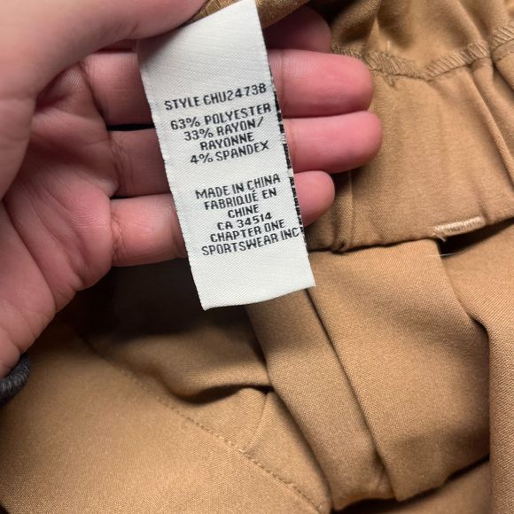 C by One Brown Pull On Womens Wide Leg Dress Pants Medium - Picture 6 of 9